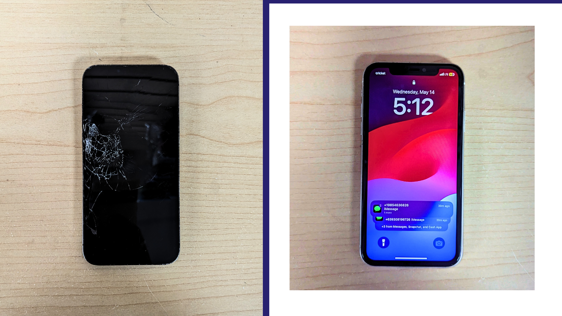 iPhone 11 screen repair completed in just 15 minutes.