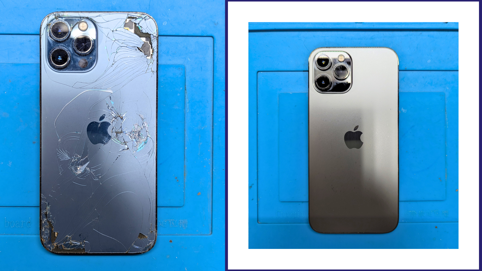 iPhone 12 Pro Max back glass replaced overnight — looks brand new.
